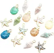 [NUOBESTY] 56 Pcs Alloy Pendant Accessories In Remembrance Choker Necklace for Women Nautical Party Favors Women Fashion Pendants DIY Pendant Materials Bracelet Charms Metal Shell