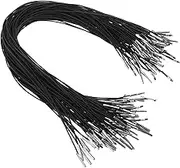 HOMSFOU 100 Pcs Elastic Cord Mask Hoodie Drawstring Cords Elastic Loop Fixing Ropes Hats Elastic Ropes Clothes Elastic Ropes Elastic Stretch Band Elastic Barbed Cords Polypropylene Black