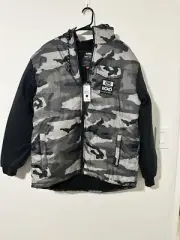 NWT Ecko Unltd Camo Sherpa Lined Puffer Jacket Mens MEDIUM