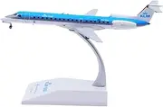 Pre-Built Model Aircraft 14cm for KLM Royal Dutch Airlines ERJ-145 PH-RXA Diecast Airplane Model 1:200 Scale Aircraft Static Display Model Miniature Airplane Model