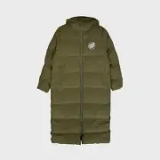 SANTA CRUZ - Womens Demand Long Quilted Jacket - Khaki - Casual Hooded Coat