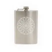 Diamond Design #6 - Jewellery Decoration Mineral Fractal-8 oz etched flask