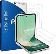 [3 Pack] T Tersely HYDROGEL Screen Protector for Samsung Galaxy Z Flip 6 5G Aqua Flex Extremely Easy to Install, No Bubble, Anti-Shock Soft Protective TPU Film, Support Fingerprint Unlock