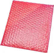 AIMALL 200pcs Red Bubble Mailer Envelopes – Anti-Static Waterproof Padded Packaging Bags with 10mm Bubbles for Shipping Electronics, Books and Small Items, 2 Mixed Sizes
