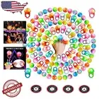 Durable Glow-in-the-Dark LED Rings - 100 Colorful Party Favors for All Ages