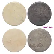 Table Top Dining Side Coffee Table Top Replacement Round Black Marble vidaXL