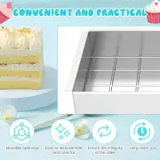 Adjustable Square Cake Pan Aluminum Alloy Numbers and Letters Cake Tin DeUIa
