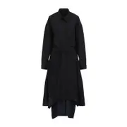 [Balenciaga] Balenciaga-Black Cotton Maxi Patched Shirt-Donna 2 NUM