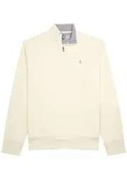 Polo Ralph Lauren Logo Half-zip Jersey Sweatshirt - Cream - Xxl XXL
