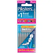 Piksters Interdental Brushes Grey Size 0 - 10 Pack