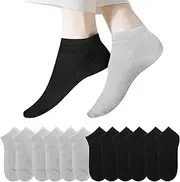 [Lakpoau] 2301 Women's Trainer Socks 35-38 39-42 43-46 47-50 Men's Socks Running Socks Short Socks Sports Socks for Women Unisex 12 Pairs