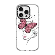 iPhone 16 Pro Clear Case MagSafe Compatible Butterfly Girl