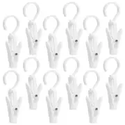 12 Pcs Rotating Hook Clip Hanging Clips for Clothes Laundry Travel Hanger Hat