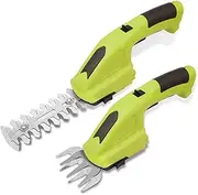 Cordless Hedge Trimmers, 2 in-1 Handheld Hedge Trimmer, 7.2V Electric Grass Trimmer, Lightweight & Portable Grass Shear for Garden Yard Lawn