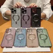 Magsafe Glitter Wireless Charging Phone Case Cover For iPhone 15 14 13 12 11 Pro