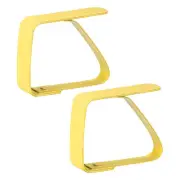 Tablecloth Clips 50mm x 40mm 420 Stainless Steel Table Cloth Holder Yellow 2 Pcs