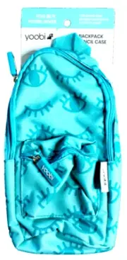 Yoobi Pencil Case Backpack Mini Aqua Teal Eye Elastic Band Attaches To Notebook