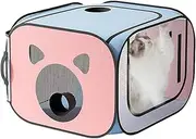 Cat Drying Box - PVC Portable Drying Crate Cage for Dogs | Foldable Cat Drying Room | Pet Hair Dryer Storage | Oxford Fabric Dog Bathing Tent for Cats, Small Dogs, Puppies