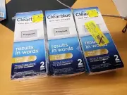(3) Clearblue Digital Pregnancy Test ~ 2 Pack Each Read Description