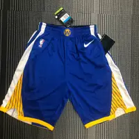在飛比找蝦皮商城精選優惠-男式全新原創 NBA 金州勇士隊短褲圖標版藍色