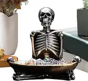 [Sctorikykt] Halloween Skull Decor - Resin Home Skeleton Decor Skeleton Jewelry Tray | Innovative Indoor Halloween Decorations Skeleton Organizer for Keys Jewelry Candy