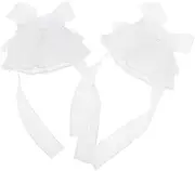 [Ipetboom] 1 Pair Elastic Lace Gloves for Women Detachable Wrist with Bowknot Design Comfortable Hand Sleeves for Weddings Halloween Tea Parties and Masquerade Events