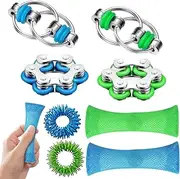 DGMI Fidget Toys, Adhs Toy, 8 Pieces, Anti-Stress Toy Set, Fidget Toys, Adult Fidget Spinner Toy, Anti-Anxiety Gifts, Anti-Stress for Children and Adults