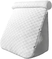 Folpus Wedge Pillow for Headboard Triangular for Sitting up,Cooling,Soft Mattress Filler Bed Wedge Pillow for Gifts for Mom Sofa, Grey