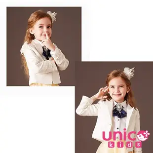 【UNICO】兒童 公主風小花童立體珍珠皇冠髮夾/邊夾(髮飾/配件/聖誕)