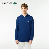 在飛比找momo購物網優惠-【LACOSTE】男裝-經典L1312長袖Polo衫(藍色)