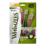 Whimzees Natural Daily Dental Treats Toothbrush Medium Dog 12-18kg (12 pack)