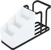 Cup and Condiment Holder | Coffee Cup and Lid Organizer | Beverage Station Organizer, Sleek Black Design Countertop Organizer Coffee Station for Kitchen Counters Work Places Best Gifts