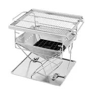 Folding Stainless Steel Stove Outdoor Pits Grillz Camping Fire Pit BBQ Portable