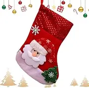 Nankoyal Large Christmas Stockings | 10x7inch Kids Christmas Stockings with Pattern - Washable Christmas Accessories, Durable Christmas Decoration for Kids, Fireplace Hangings