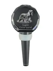 English Cocker Spaniel Thick Wine Stopper With Dog Art-Dog