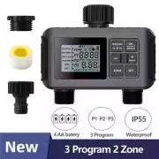3 Separate Timing Programs Water Timer Garden Irrigation Controller 2 Zones