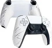 Shadow Boolt Controller Grips, Anti-Skid, Multi-Texture, Sweat Absorption, Pre-Cut Grips Tape, Compatible with PS5 DualSense and Playstation Portal (White,Silver)