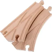 Wooden Train Track Accessories Set 2pcs Switch Tracks Versatile Wooden Railway Tracks for Children's Play