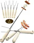 6 Pcs 32 Inch Marshmallow Sticks for Fire Pit, Smores Sticks Skewers Smores Kit,