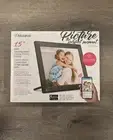 Aluratek - 15" Touchscreen LCD Wi-Fi Digital Photo Frame - Black