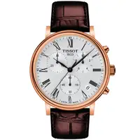 在飛比找PChome24h購物優惠-TISSOT 天梭 Carson 羅馬計時石英錶-41mm 