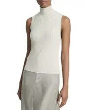 Vince Rib Sleeveless Turtleneck