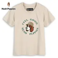 在飛比找Yahoo奇摩購物中心優惠-Hush Puppies T恤 童裝素色Q版刺繡漁夫帽狗短袖