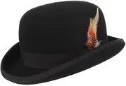 [JANeGWXRUuW] Classic Bowler Hat Men's Hat Round Top Gentleman's Bowler Hat for Outdoor