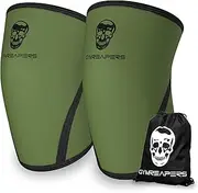 Gymreapers Knee Sleeves (1 Pair) Free Gym Bag - Knee Sleeve & Compression Brace Squats, Weightlifting, Cross Training Powerlifting 7MM Sleeve Pair Men & Women - 1 Year Warranty