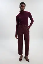 Petite Techno Barrel Leg Woven Trousers