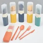 Wheat Straw Portable Tableware Set Spoon Fork Spoon Dinnerware Cutlery Sets