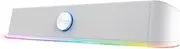 Trust Gaming GXT 619W Thorne Soundbar with RGB Lighting 12W, Stereo Computer Boxes, Jack 3.5 mm AUX, Compact 2.0 PC Speaker USB for Desktop, Laptop - White
