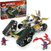 LEGO® NINJAGO® Ninja Team Combo Vehicle 71820 4-in-1 Adventure Toy for Kids with Glider, Off-Road Racer and 2 Motorcycles, 6 Minifigures, Birthday Toy for Boys and Girls