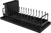 Sink Dish Drying Rack Expandable Small Dish Rack Over Sink with Silicone Drying Tray Compact Sink Dish Drainer for Kitchen Counter Kitchen Sink (Shape 1)